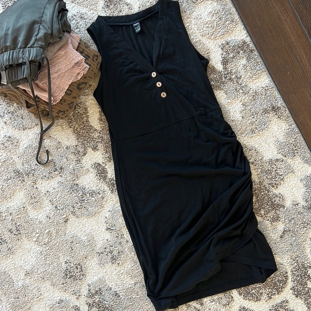 Black Henley dress Small